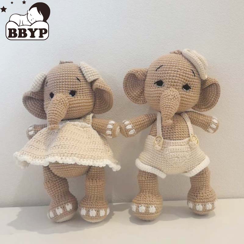 Home And Textiles Today - 手作りの編みぐるみ象のぬいぐるみ、家の装飾、出産祝い、保育園の装飾、かわいい誕生日プレゼントに