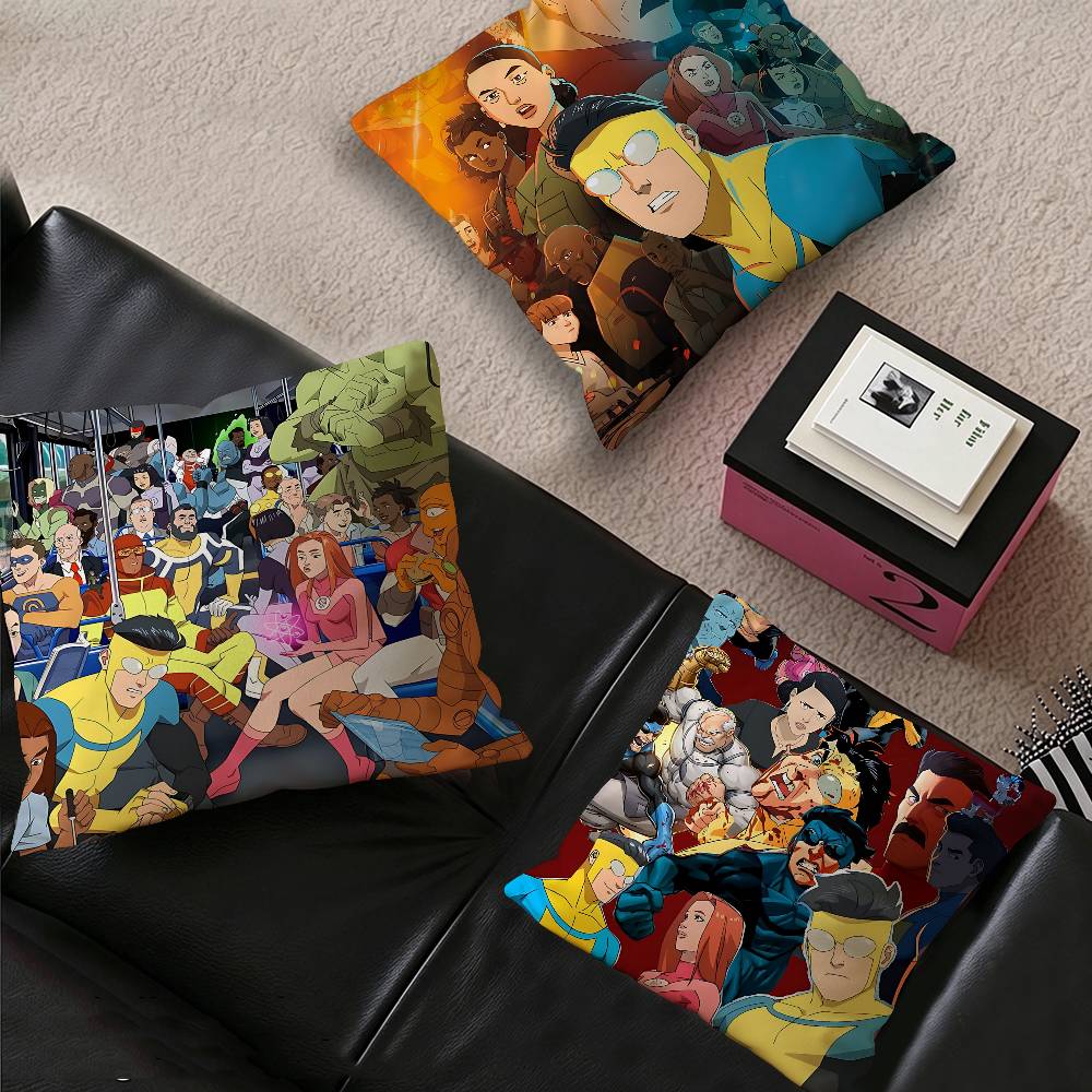Home Textiles Images - 漫画の画像 I-InvincibleS クッションカバー インチサイズ ファームハウス装飾 ホームスローピローカバー