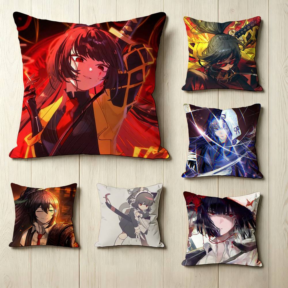 Home Textiles Company - ストーリーモバイルゲーム L-Limbus C-Company スクエア両面プリント枕カバー寝室ベッドサイド枕ソファクッションカバー