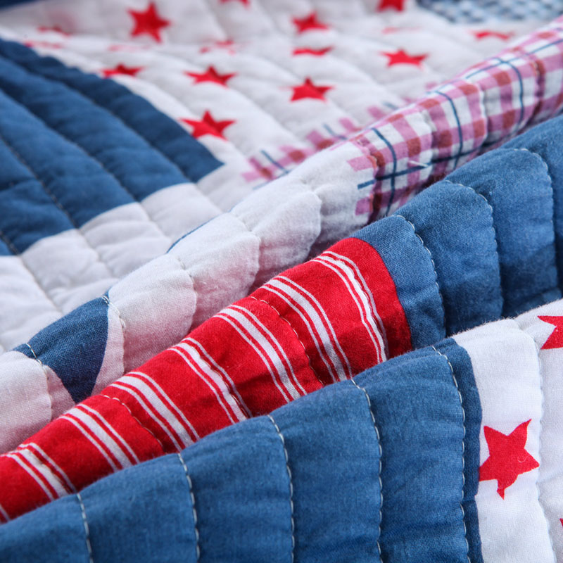 プリントキルトセット 3PC フルサイズ 200*230 セ - Quilt Cotton Summer のレビューと価格