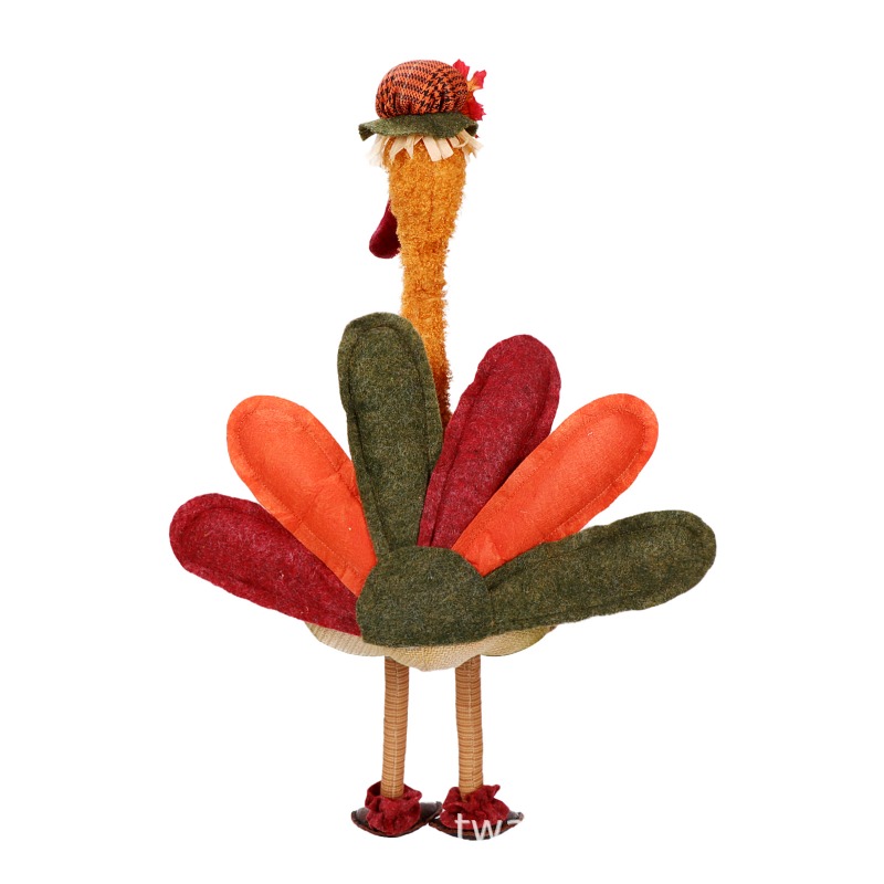 感謝祭の七面鳥人形 秋のパーティー デスクトップ装飾品 長い - Home Textiles Turkey のレビューと価格