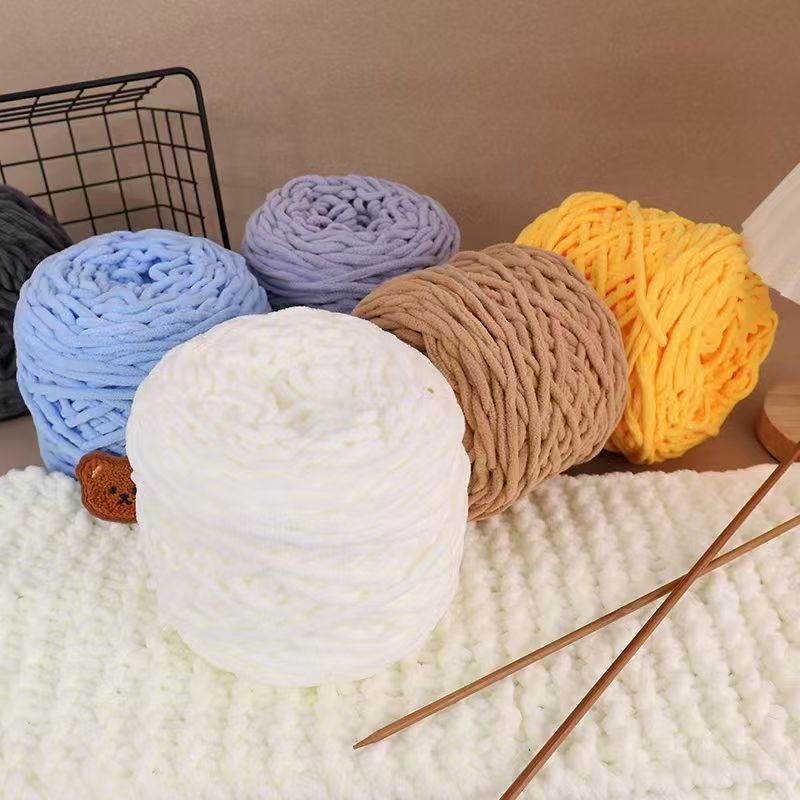 シェニール-日曜大工の編み糸,柔らかい氷の糸,綿ウール,手作 - Wool Blanket Herringbone のレビューと価格