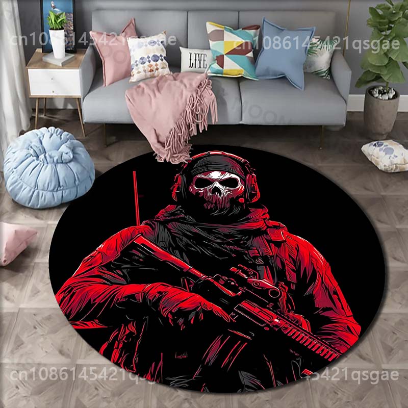 複数のサイズ展開、頭蓋骨マスクをかぶった兵士のイメージプリン - Home Textiles Images のレビューと価格