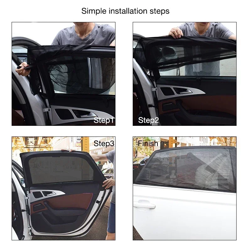 車のサイドウィンドウサンシェード,UV保護カーテン,サンバイ - Curtain Sheer Voile のレビューと価格