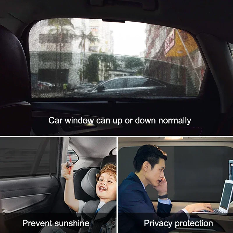 車のサイドウィンドウサンシェード,UV保護カーテン,サンバイ - Curtain Sheer Voile のレビューと価格