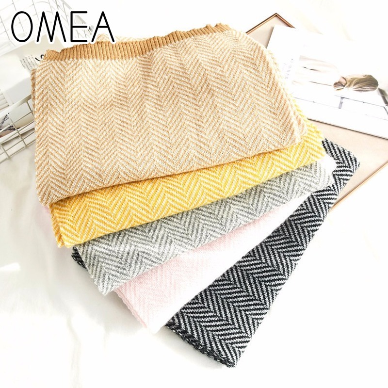 Omea 2019カシミヤスカーフ冬アクセサリーヘリンボーン - Wool Blanket Herringbone のレビューと価格