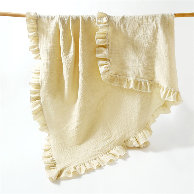 イン新しい赤ちゃん無地レースガーゼブランケット子供用カバーブ - Quilt Cotton Summer のレビューと価格