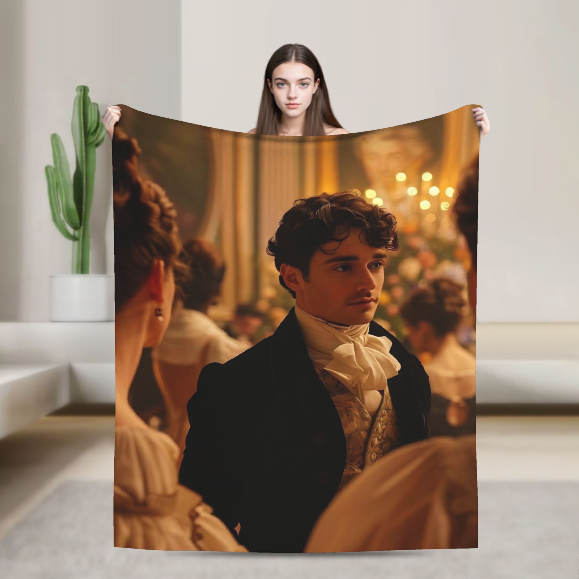 イエスの面白い画像がプリントされたフランネルブランケット、オ - Home Textiles Images のレビューと価格