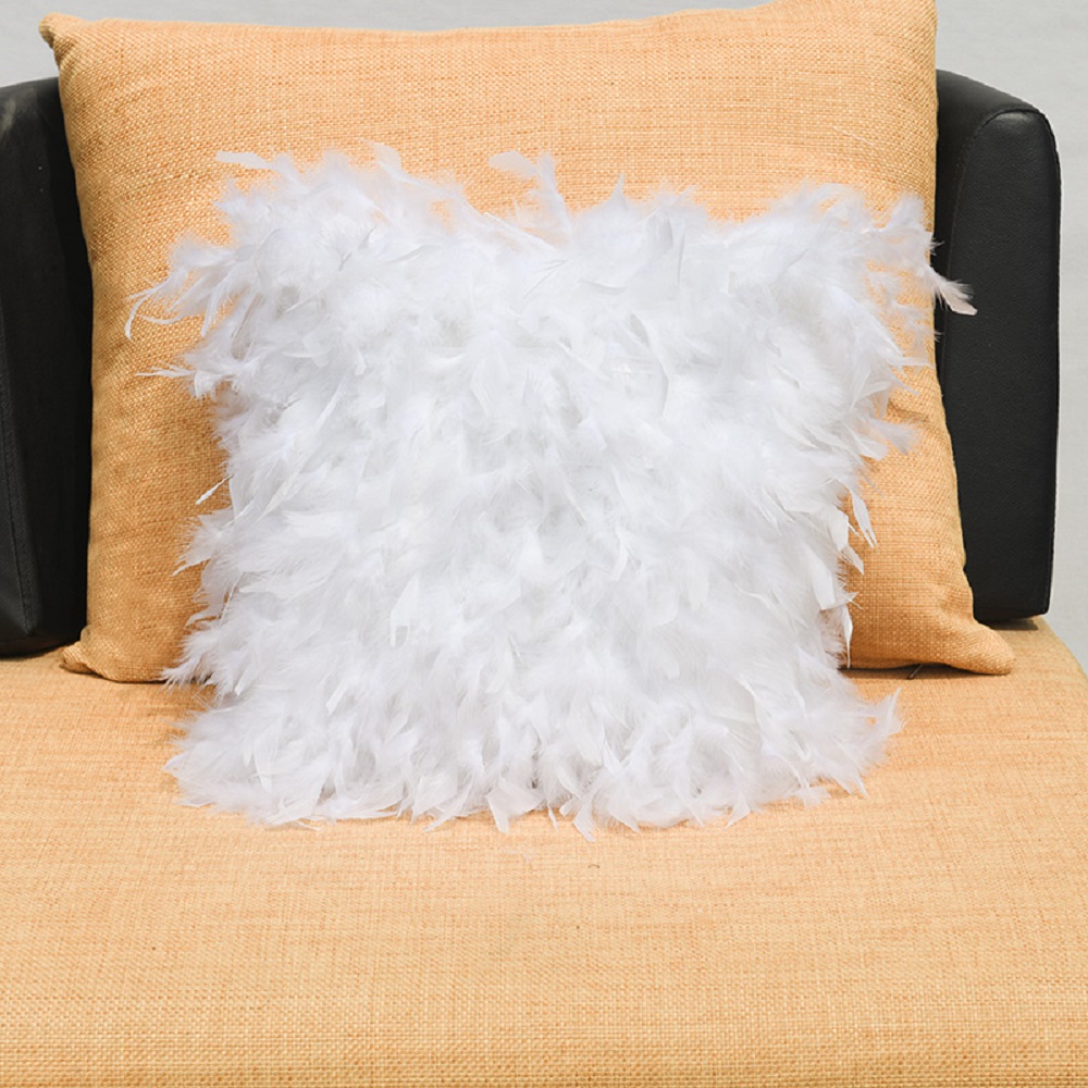 本物の七面鳥の羽の毛皮の枕カバー,ソファのクッションカバー, - Home Textiles Turkey のレビューと価格