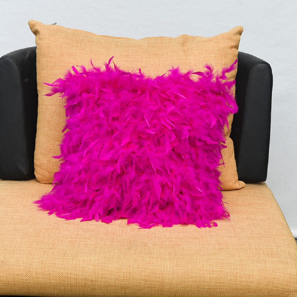 本物の七面鳥の羽の毛皮の枕カバー,ソファのクッションカバー, - Home Textiles Turkey のレビューと価格