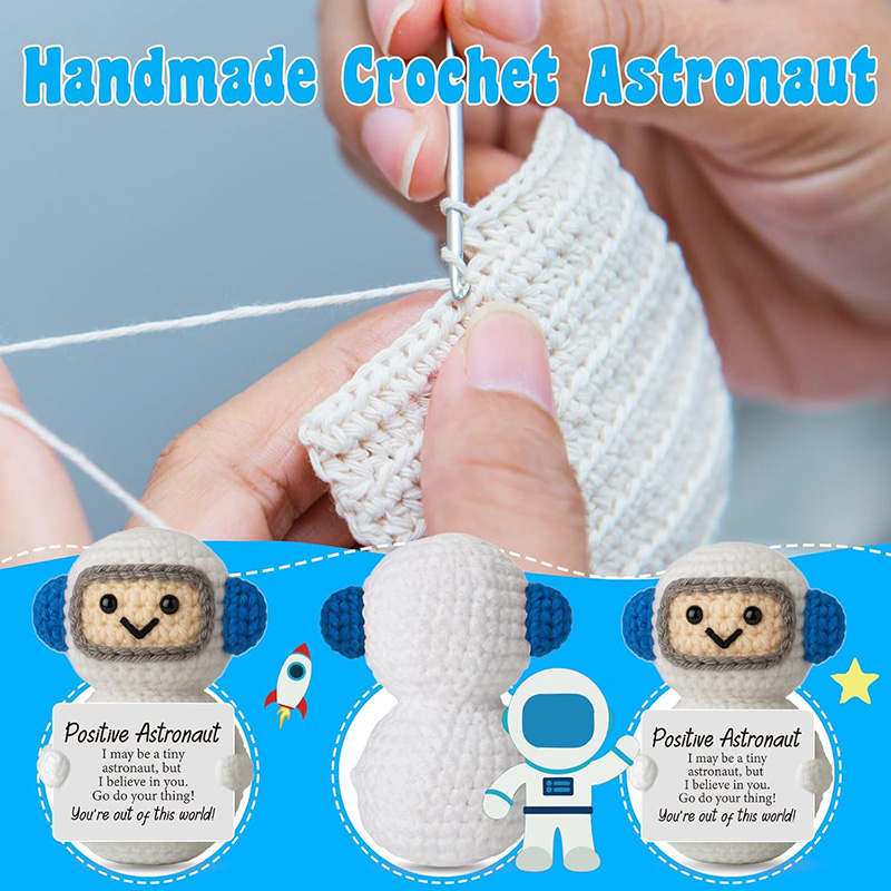面白いポジティブな感情をサポートする手作りの編みぐるみ宇宙飛 - Home And Textiles Today のレビューと価格
