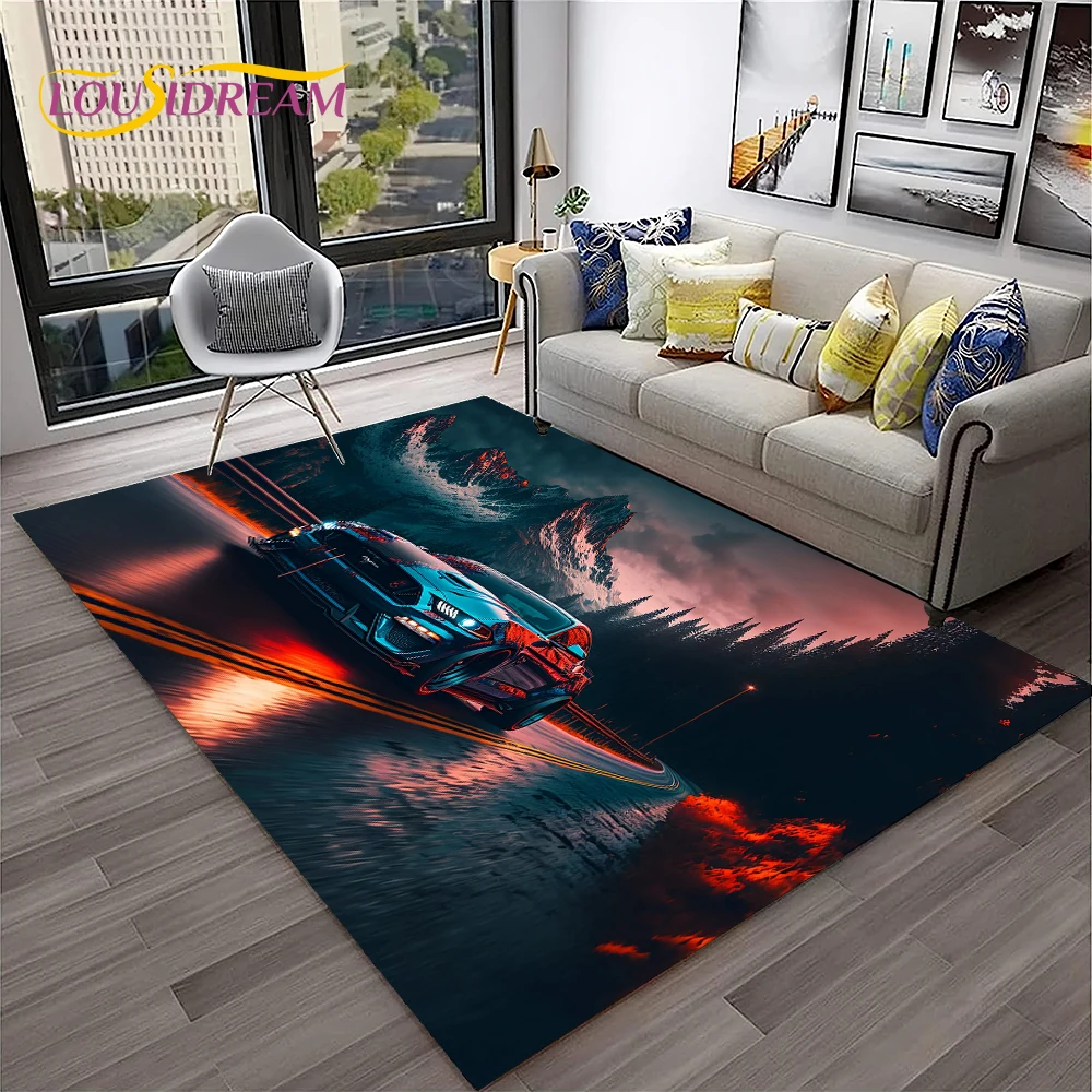 クラシックフォード GTR マスタングカーカーペットラグ、家 - Home Textiles Sale のレビューと価格